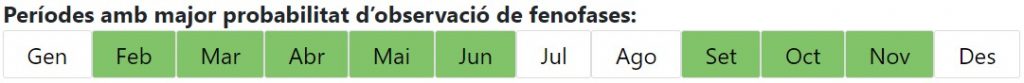 Calendari de les fenofases del mandariner